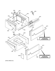 Doors Diagram and Parts List for ZIDS240NCSS  General Electric Refrigerator
