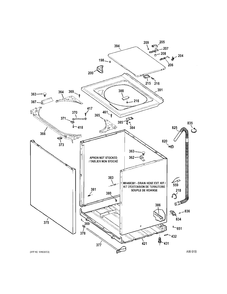 CABINET-COVER Diagram and Parts List for GBSR3140H3WW  General Electric Washer