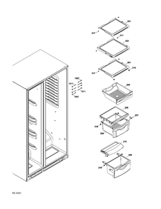 FF SHELVES Diagram and Parts List for GSRS3QGZDFSS  General Electric Refrigerator