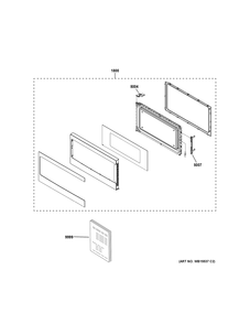 DOOR PARTS Diagram and Parts List for ZES1227SL1SS  General Electric Microwave