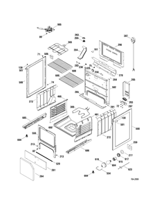 BODY PARTS Diagram and Parts List for JCBP78SP1SS  General Electric Range