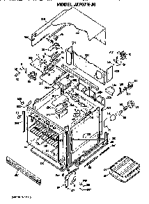 Oven Diagram and Parts List for JKP07J6  General Electric Wall Oven
