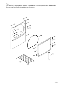 FRONT PANEL AND DOOR Diagram and Parts List for GTD86ESMJ0MC  General Electric Dryer