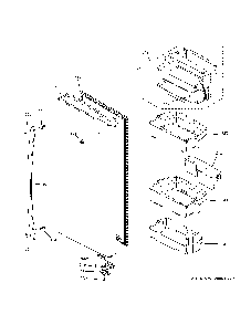 Fresh food door - rh Diagram and Parts List for PWE23KELIDS  General Electric Refrigerator