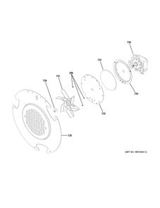 CONVECTION FAN Diagram and Parts List for JGB700EEJ3ES  General Electric Range