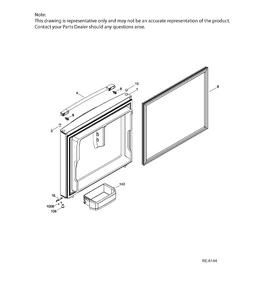FZ DOOR Diagram and Parts List for GBR20DTEBRBB  General Electric Refrigerator