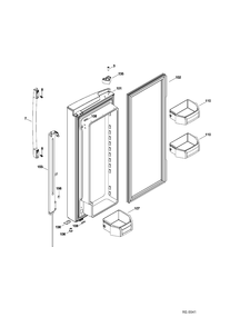 FF DOOR LEFT Diagram and Parts List for PNR22LSEAFES  General Electric Refrigerator