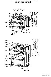 Doors Diagram and Parts List for TBF14AGB  General Electric Refrigerator