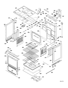 CHASSIS PARTS Diagram and Parts List for JCBP780DT1WW  General Electric Range