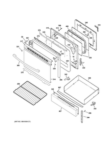 Door & Drawer Parts Diagram and Parts List for JGB650DEF2BB  General Electric Range