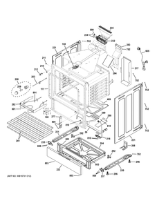 Body Parts Diagram and Parts List for GGS500PV1SS  General Electric Range