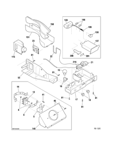 CONTROLS Diagram and Parts List for 34221-4  General Electric Refrigerator