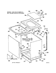 CABINET Diagram and Parts List for 56221B0WW  General Electric Washer