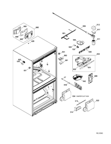 FF FUNCTIONAL PARTS Diagram and Parts List for GNE22GMEAES  General Electric Refrigerator