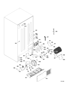 SYSTEM Diagram and Parts List for PDRF0MBYCRWW  General Electric Refrigerator