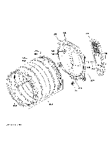 Drum Diagram and Parts List for GFD65ESSN1WW  General Electric Dryer