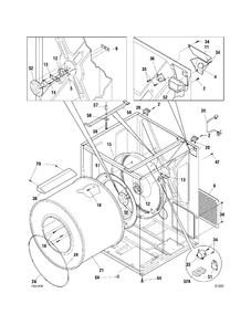 CABINET Diagram and Parts List for PCCH43EH0WW  General Electric Dryer