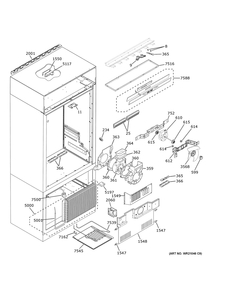 Part Location Diagram of WR01F02256 GE MOTOR EVAP DC