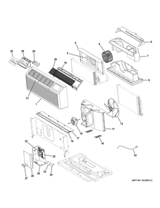 Room Air Conditioner Diagram and Parts List for AHHS09E3XXA1  General Electric Air Conditioner