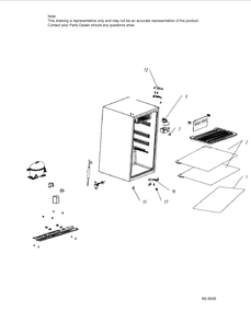 CABINET Diagram and Parts List for C978-9554200  General Electric Refrigerator