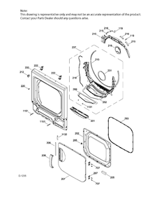 DOOR DRYER Diagram and Parts List for GUAP270EM4WW  General Electric Dryer