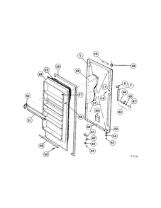 FREEZER Diagram and Parts List for 86190  General Electric Freezer