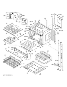 Part Location Diagram of WB07X28521 GE VERTICAL BRACE Assembly LT