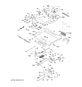 Gas & Burner Parts Diagram and Parts List for CGS990SET7SS  General Electric Range