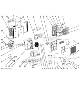Part Location Diagram of WJ65X20236 GE PCB SUPPORT