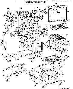 Cabinet Parts Diagram and Parts List for TBX20PHB  General Electric Refrigerator