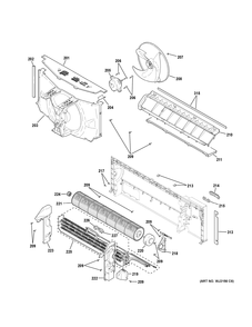 MOTOR & CHASSIS PARTS Diagram and Parts List for AZ45E09DBMW1  General Electric Air Conditioner