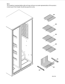 FZ BASKETS Diagram and Parts List for GSRC3KLXHFWW  General Electric Refrigerator