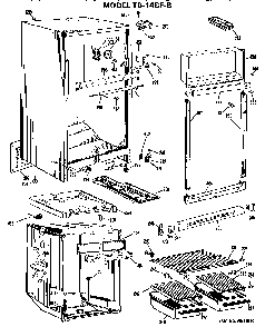 Cabinet Parts Diagram and Parts List for TB14SFB  General Electric Refrigerator