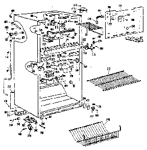 Cabinet Diagram and Parts List for TBX18LKB  General Electric Refrigerator