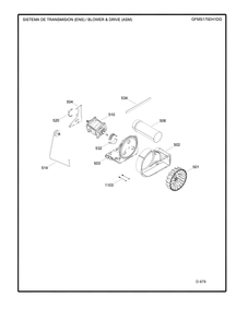 BLOWER & DRIVE ASM Diagram and Parts List for GFMS175EH1DG  General Electric Dryer
