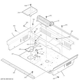 Cooling Fan Diagram and Parts List for JS630SF2SS  General Electric Range