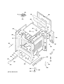 BODY PARTS Diagram and Parts List for RB720DH2WW  General Electric Range