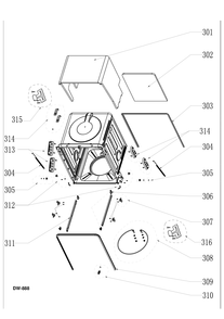 BODY PARTS Diagram and Parts List for GDF620SSF0SS  General Electric Dishwasher