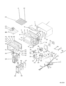 Part Location Diagram of WB9X214 GE SPRING-UPPER