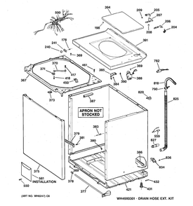 Part Location Diagram of WH1X2783 GE WIREFORM HNG