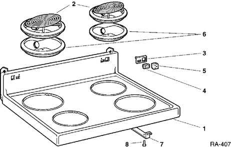 Part Location Diagram of WB8M340 GE OUTLET BK 