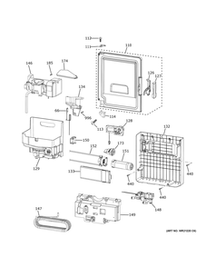 Part Location Diagram of WR01F04788 GE FILTER ASM XWFE