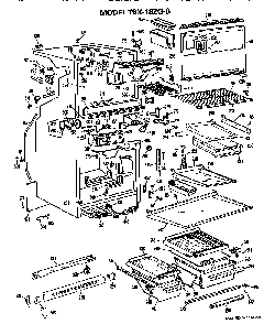 Cabinet Parts Diagram and Parts List for TBX18ZGB  General Electric Refrigerator