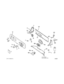 Control Panel Diagram and Parts List for GMR05BLHCSCA  General Electric Washer