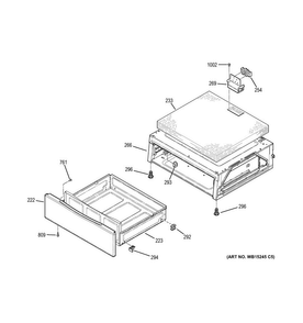 Warming Drawer Diagram and Parts List for PHB920SJ2SS  General Electric Range