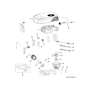 Room Air Conditioner Diagram and Parts List for PLHS15CAHWH1  General Electric Air Conditioner