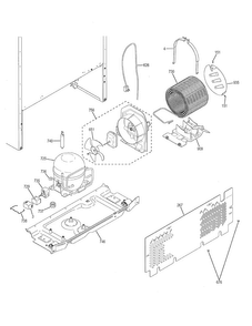 Machine Compartment Diagram and Parts List for GTE16DTHBRCC  General Electric Refrigerator