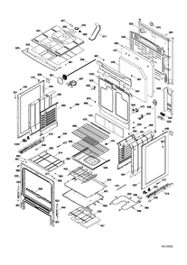 BODY PARTS Diagram and Parts List for PCB900SR3SS  General Electric Range