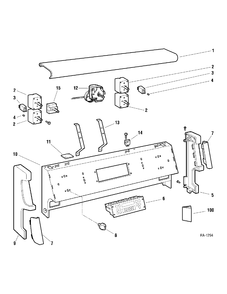 BACKGUARD Diagram and Parts List for HRML3350ST-2  General Electric Range