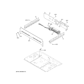 Center Spacer Diagram and Parts List for ZTDX1DSSN4SS  General Electric Wall Oven